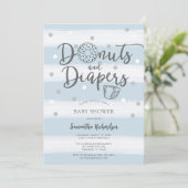Donuts & Diapers Baby Shower Invitation 招待状 (スタンド正面)