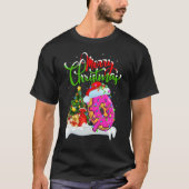 Donuts Food   Xmas Decorations Santa Donuts Christ Tシャツ (正面)