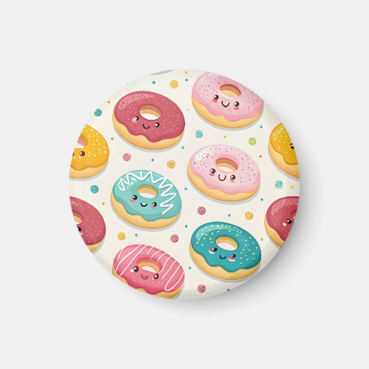 Donuts Pattern マグネット (正面)