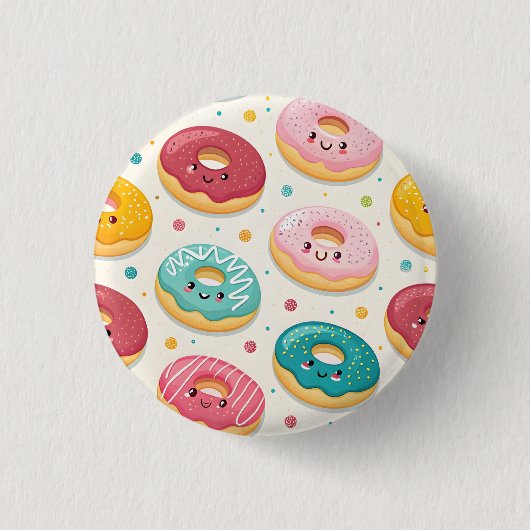 Donuts Pattern 缶バッジ (正面)