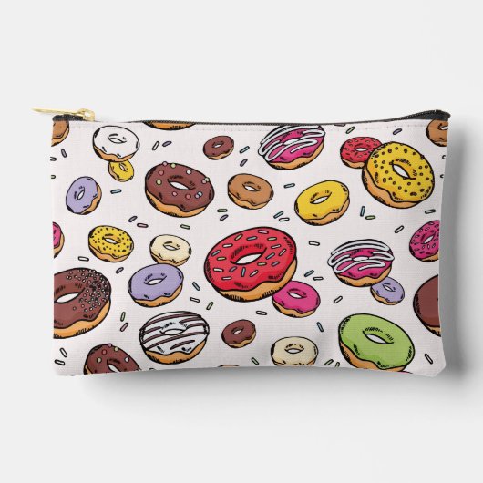 Donuts seamless pattern アクセサリーポーチ (正面)