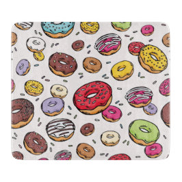 Donuts seamless pattern カッティングボード