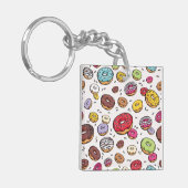 Donuts seamless pattern キーホルダー (正面左)