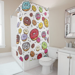 Donuts seamless pattern シャワーカーテン