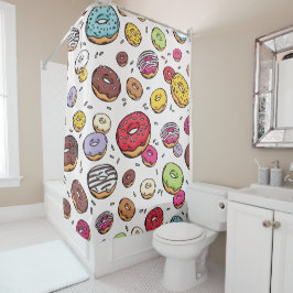 Donuts seamless pattern シャワーカーテン