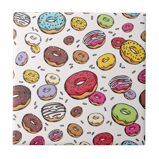 Donuts seamless pattern タイル (正面)