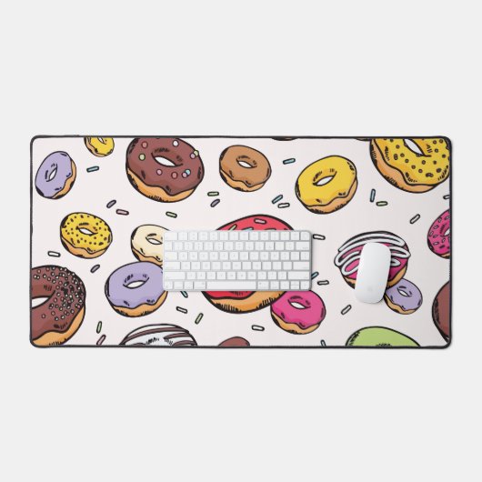 Donuts seamless pattern デスクマット (キーボード&マウス)