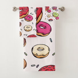Donuts seamless pattern バスタオルセット