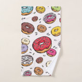 Donuts seamless pattern バスタオルセット (ハンドタオル)