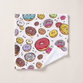 Donuts seamless pattern バスタオルセット (ウォッシュタオル)