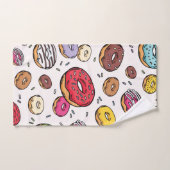 Donuts seamless pattern バスタオルセット (ハンドタオル)