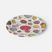 Donuts seamless pattern ペーパープレート (アングル)