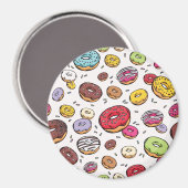 Donuts seamless pattern マグネット (正面/裏面)