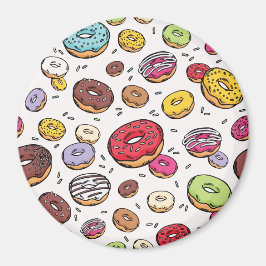 Donuts seamless pattern マグネット