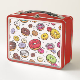 Donuts seamless pattern メタルランチボックス