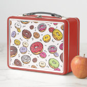 Donuts seamless pattern メタルランチボックス (インサイチュ)