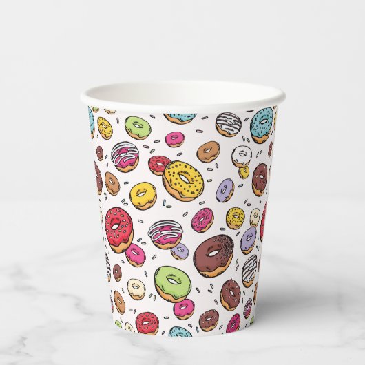 Donuts seamless pattern 紙コップ (裏面)