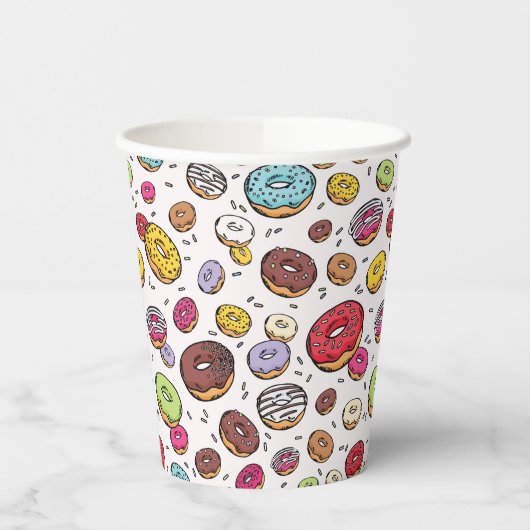 Donuts seamless pattern 紙コップ (左)