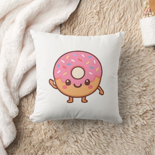 Donuts Throw Pillow クッション (ブランケット)