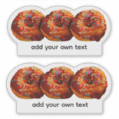 Donuts With Sprinkles Add Your Own Text Custom  シール (正面)