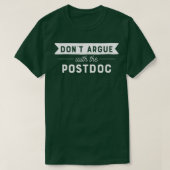 Donx27tはPostdocと議論する Tシャツ (デザイン正面)