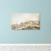 Donybrook Fair, 1782 (ペン、インク、紙付きw/c) キャンバスプリント (インサイチュ (ウッドフロア))