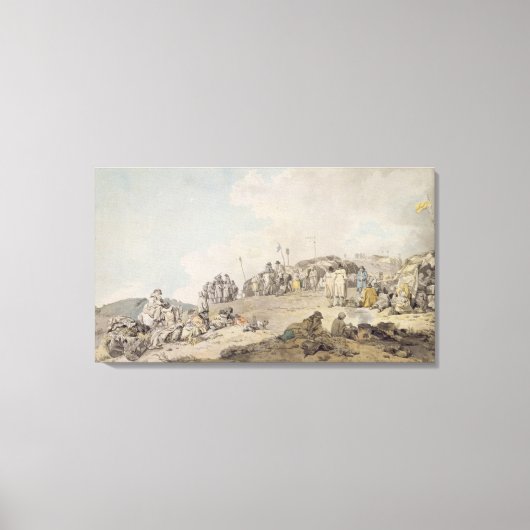 Donybrook Fair, 1782 (ペン、インク、紙付きw/c) キャンバスプリント (正面)