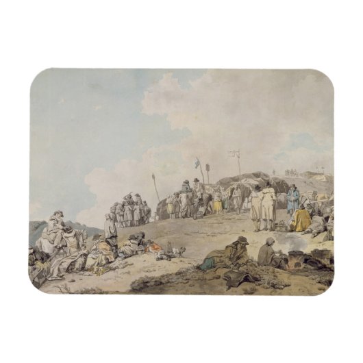 Donybrook Fair, 1782 (ペン、インク、紙付きw/c) マグネット (横)