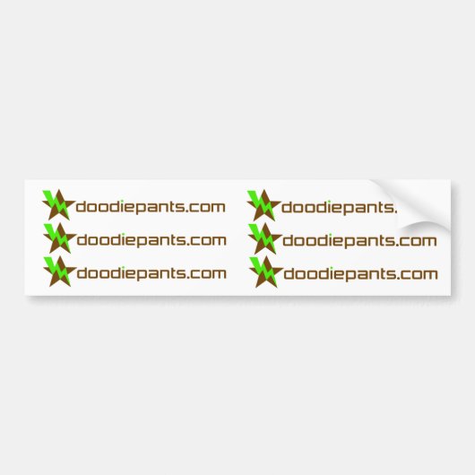 DoodiePants.com 6のステッカーシート バンパーステッカー (正面)