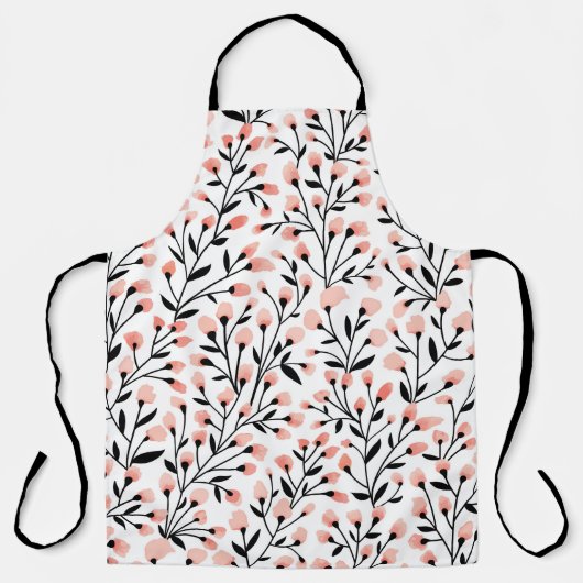 Doodleの花:サンゴのフローラシームレス。 エプロン (正面)