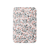 Doodleの花：サンゴのフローラシームレス。 バスマット (正面縦)