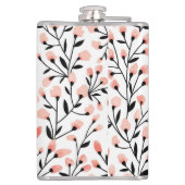 Doodleの花：サンゴのフローラシームレス。 フラスク (裏面)