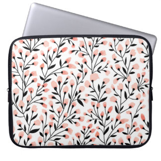 Doodleの花:サンゴのフローラシームレス。 ラップトップスリーブ
