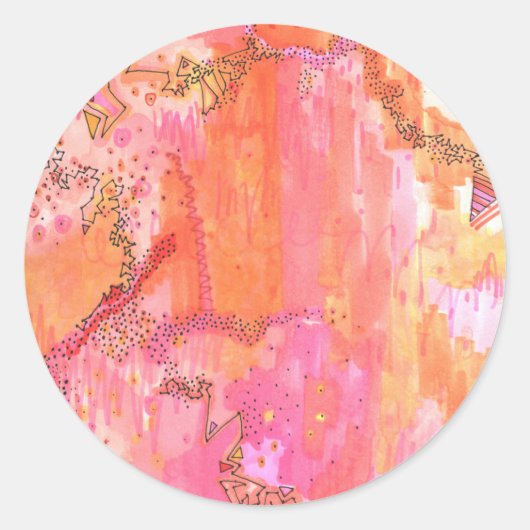 Doodleスタンプ ラウンドシール (正面)