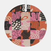 Doodleセル：ジオメトリパターンデザイン。 ガラスオーナメント (裏面)