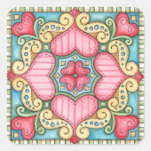 Doodleハート – シール (正面)