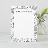 Doodleパーソナライズされたスケッチノート サンキューカード (スタンド正面)