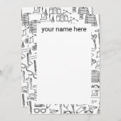 Doodleパーソナライズされたスケッチノート サンキューカード (正面/裏面)