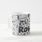 doodleロボット要素、illustrator線ツールの描画 コーヒーマグカップ (正面左)