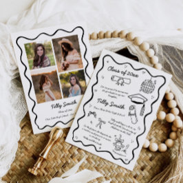 Doodle卒業発表ガール4枚 案内状