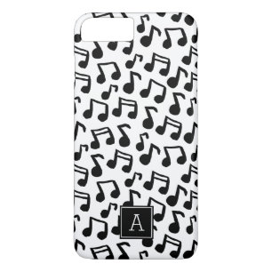 Doodle名門私立校風の音符モノグラパーソナライズされたム iPhone 8 Plus/7 Plusケース