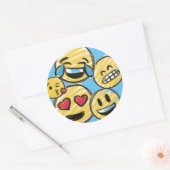 Doodle絵文字マンガートゥーン10代の誕生日 ラウンドシール (封筒)