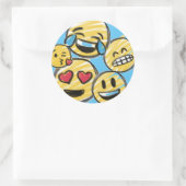 Doodle絵文字マンガートゥーン10代の誕生日 ラウンドシール (バッグ)