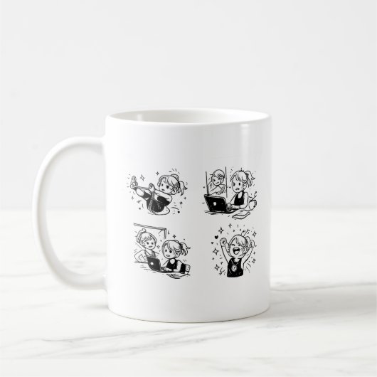 Doodle  コーヒーマグカップ (左)