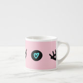 Doodle：目ガーリーのハートシームレス。 エスプレッソカップ (右)