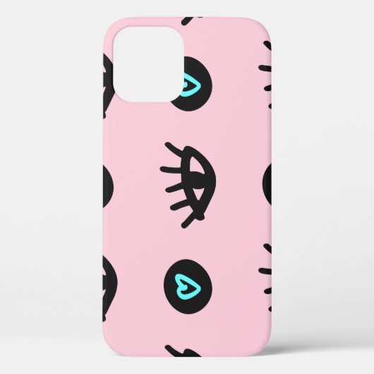 Doodle:目ガーリーのハートシームレス。 Case-Mate iPhoneケース (裏面)