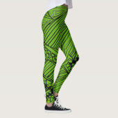 Doodle 1A Black Deep Green Leggings レギンス (右)