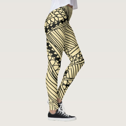 Doodle 1A Black Ivory Leggings レギンス (右)