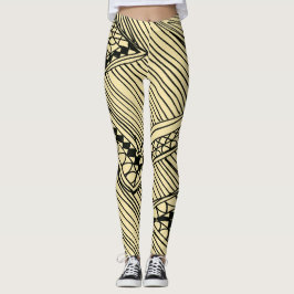 Doodle 1A Black Ivory Leggings レギンス
