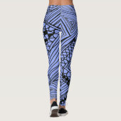 Doodle 1A Black Light Blue Leggings レギンス (裏面)